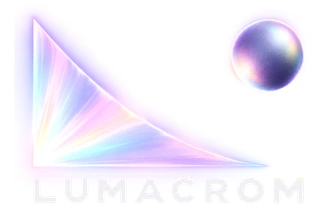 Lumacrom triangle and sphere logo